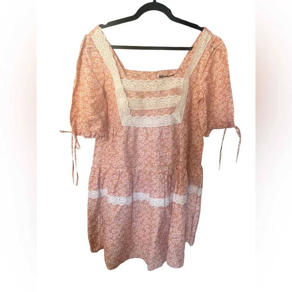 Maje NWT Printed lace braid dress Size 40 (US size Large) - Picture 8 of 16